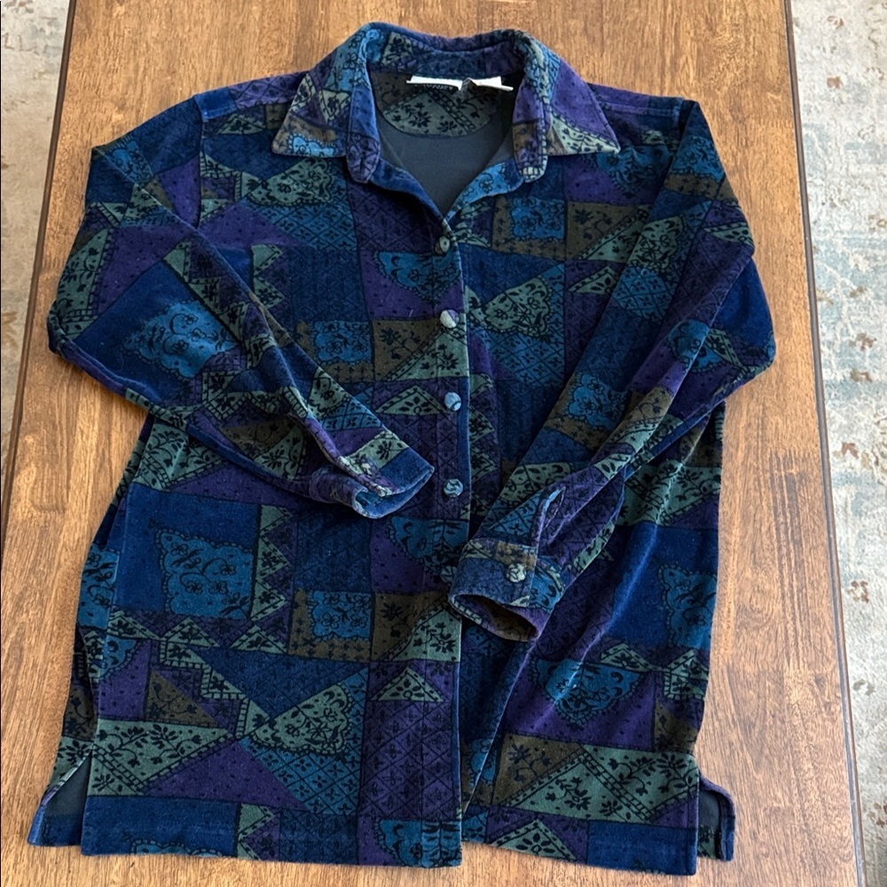 Erika Collection Dark Patterned Shirt